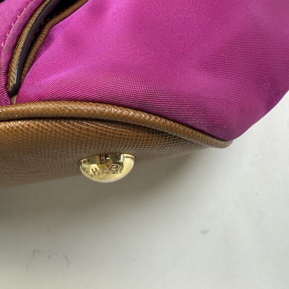 Michael Kors Jet Set Nylon Medium Pocket Tote Shoulder Bag Fuschia Pink 13x9x5 - Picture 11 of 12